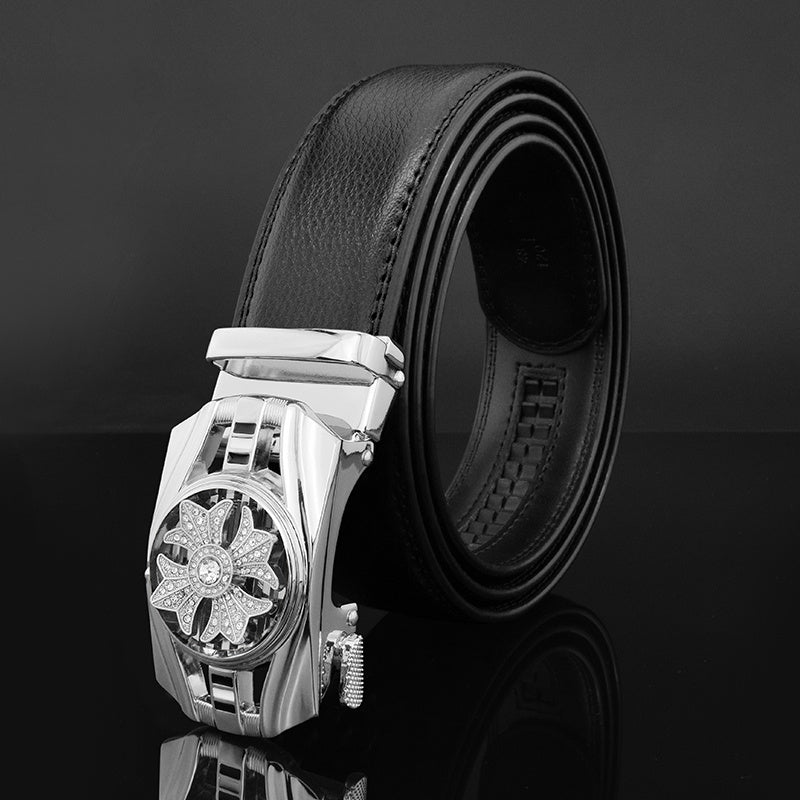 Creative Belt Men's Leather Automatic Buckle