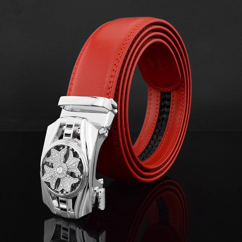 Creative Belt Men's Leather Automatic Buckle