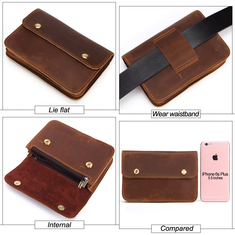 leather leisure multifunctional belt bag