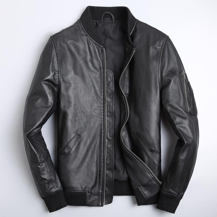 Handmade New Black Leather Leather Men's Baseball Uniform Short