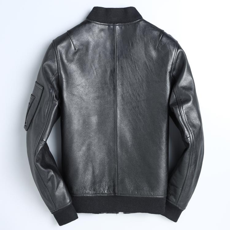 Handmade New Black Leather Leather Men's Baseball Uniform Short