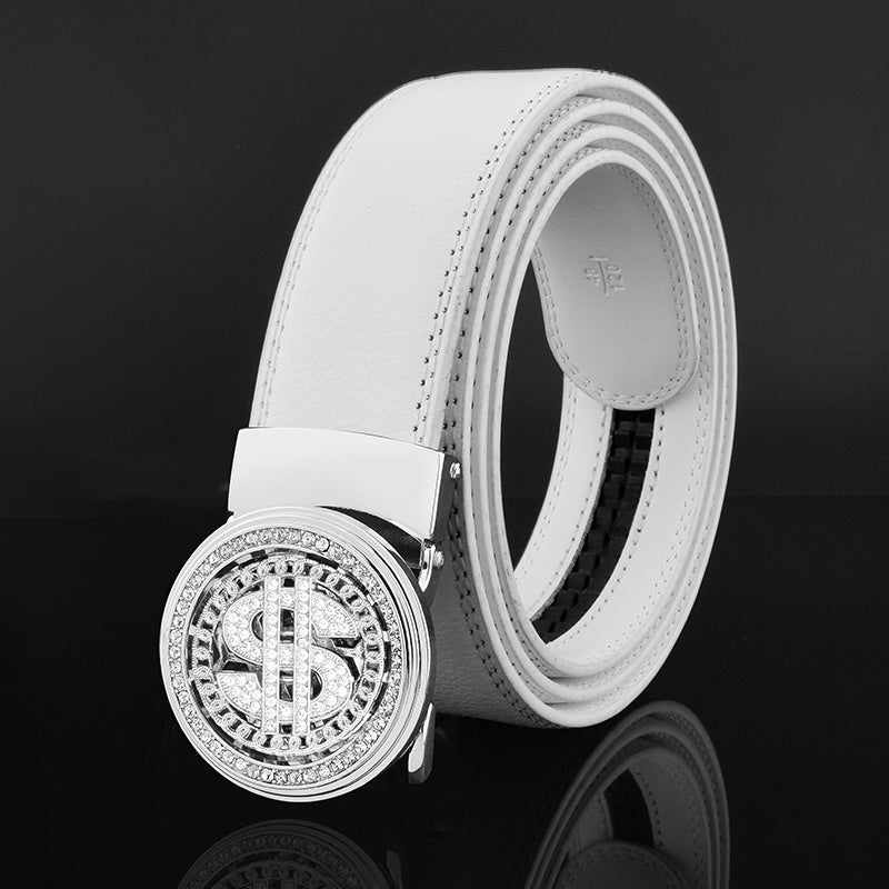 Creative Belt Men's Leather Automatic Buckle