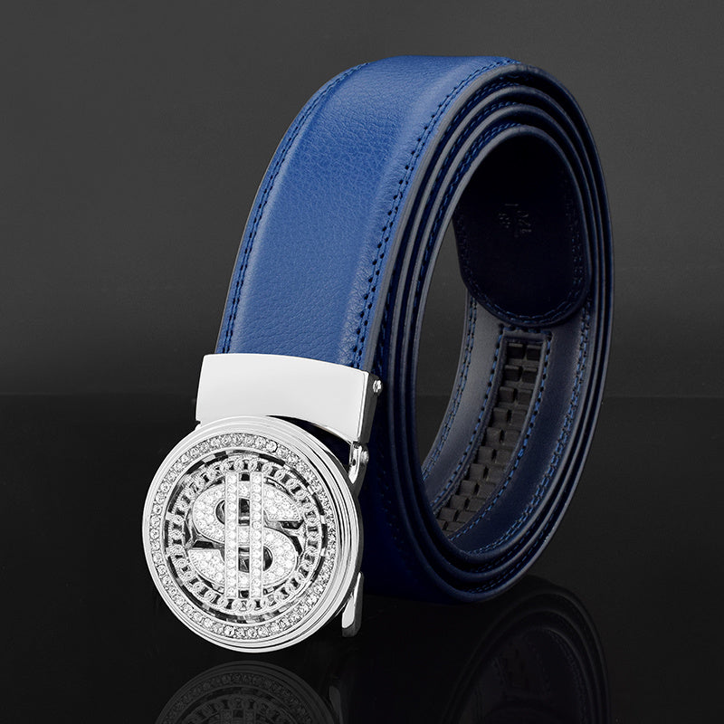 Creative Belt Men's Leather Automatic Buckle