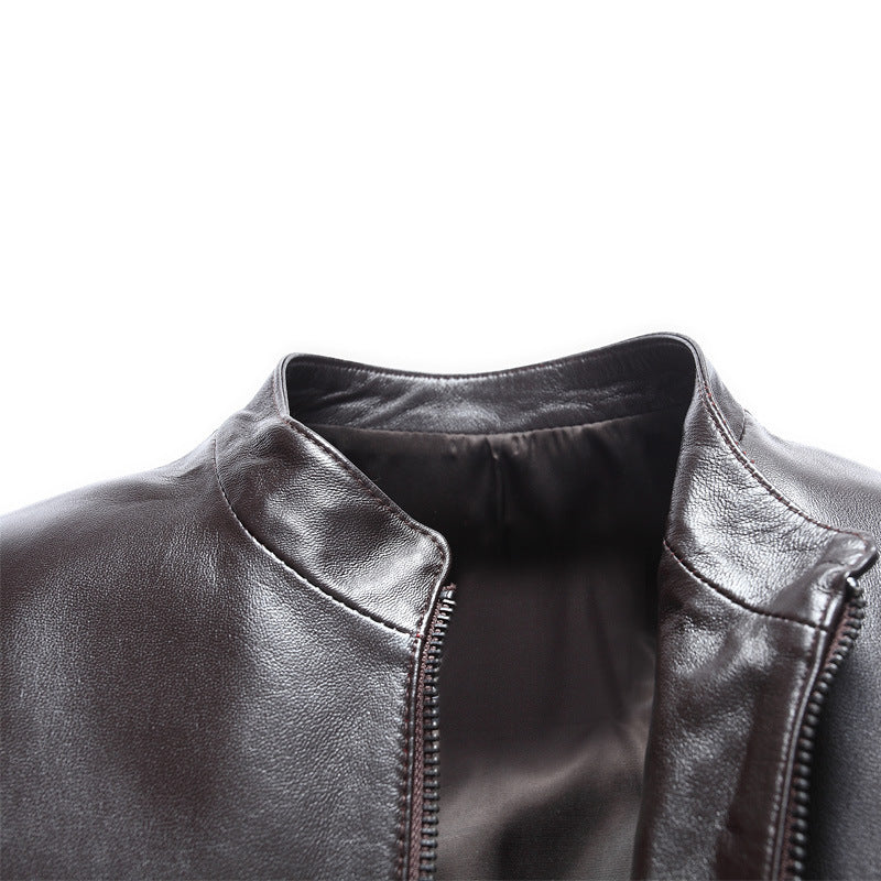 Handmade Men's Haining Sheep Leather Coat
