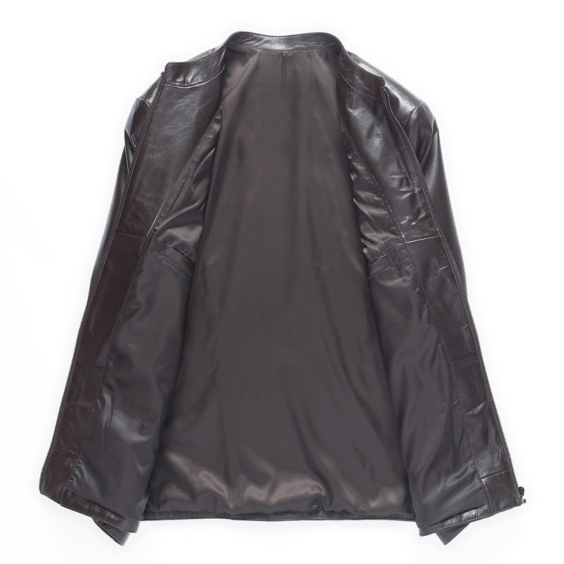 Handmade Men's Haining Sheep Leather Coat