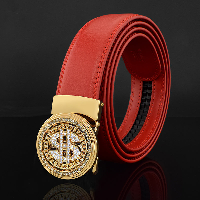 Creative Belt Men's Leather Automatic Buckle
