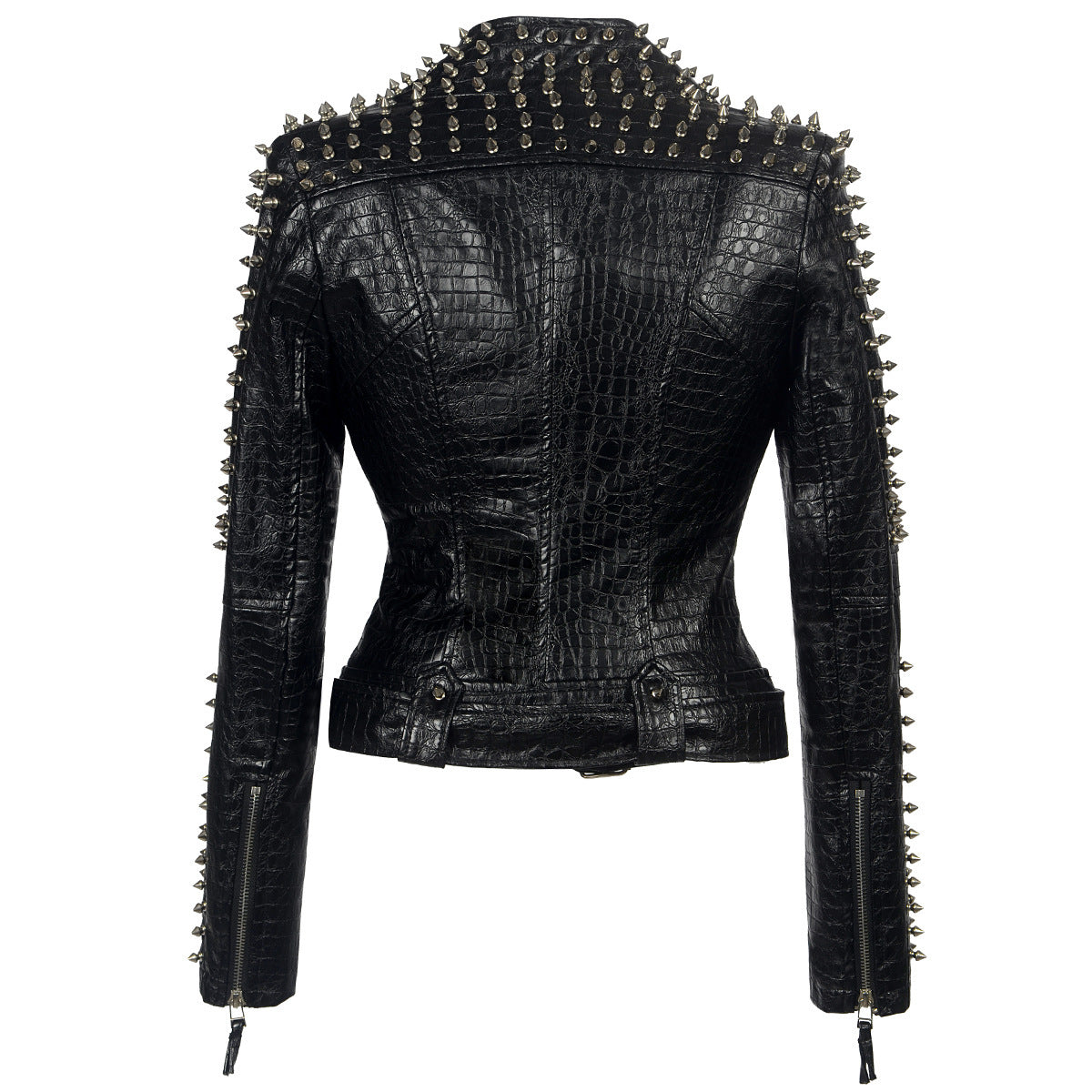 Handmade Short leather jacket with studs