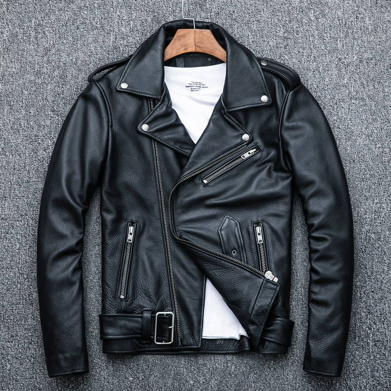 Handmade Pure Cowhide Biker's Leather Jacket