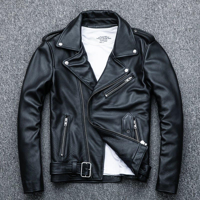Handmade Pure Cowhide Biker's Leather Jacket