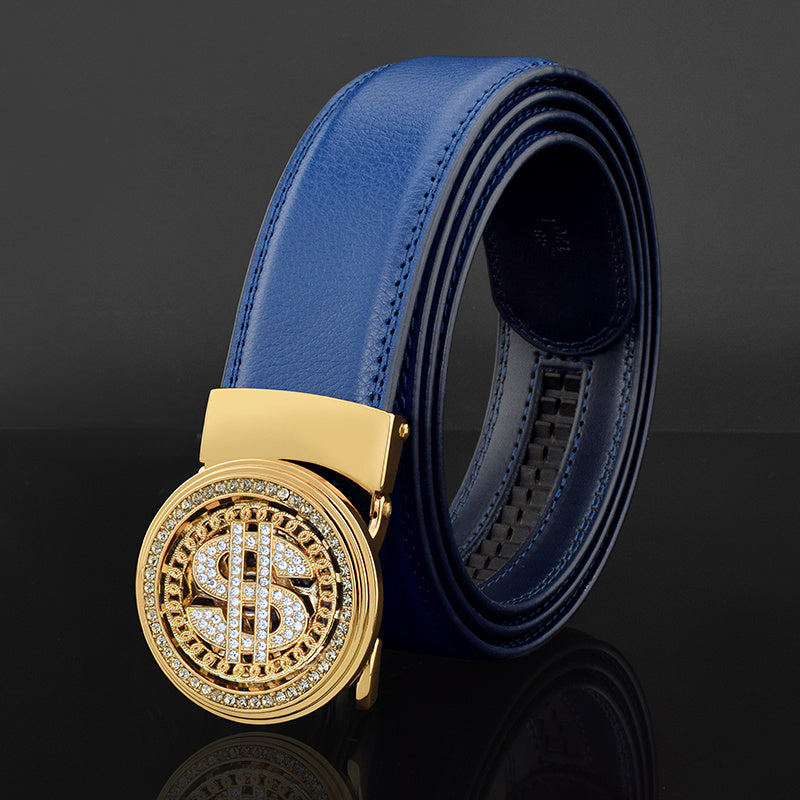 Creative Belt Men's Leather Automatic Buckle
