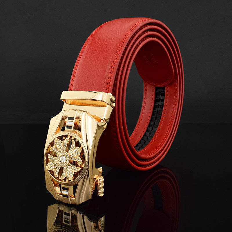 Creative Belt Men's Leather Automatic Buckle