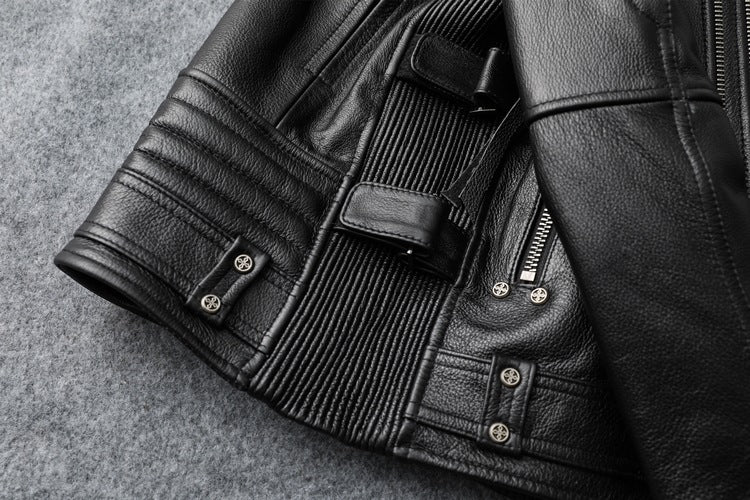 Handmade Slim Fit Soft First Layer Cowhide Biker's Leather Jacket Bomber