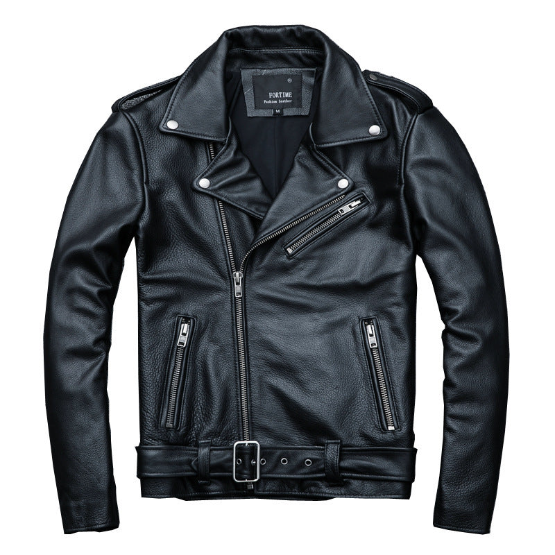 Handmade Pure Cowhide Biker's Leather Jacket