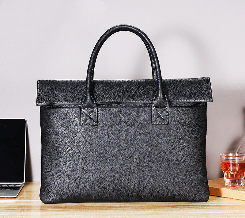 Vintage Crazy Horse Leather Laptop Bag