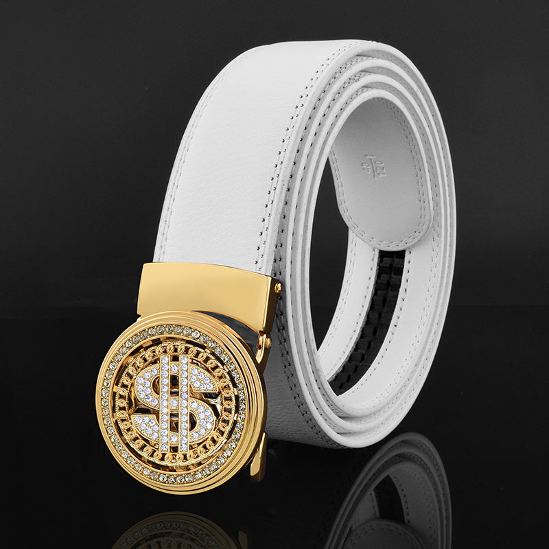 Creative Belt Men's Leather Automatic Buckle