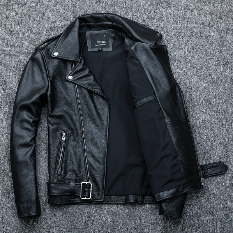 Handmade Pure Cowhide Biker's Leather Jacket