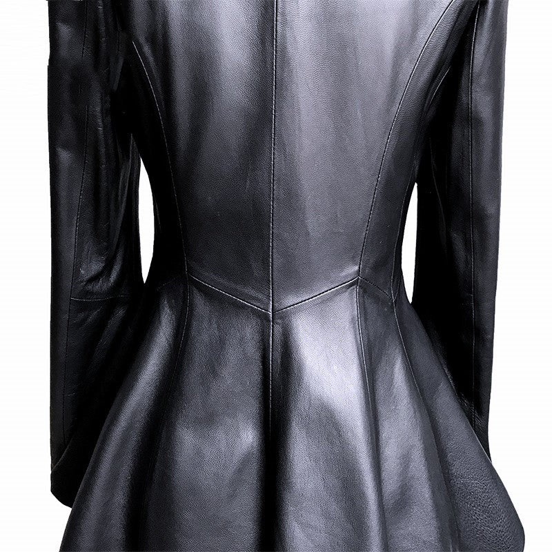 Handmade Short Coat Women's Leather Jacket