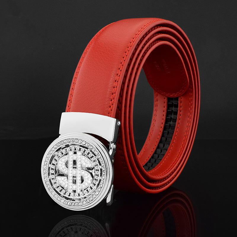 Creative Belt Men's Leather Automatic Buckle