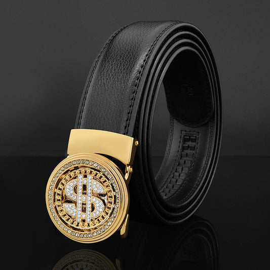 Creative Belt Men's Leather Automatic Buckle