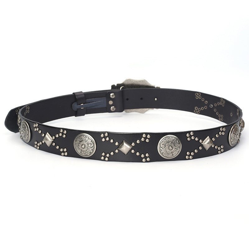 Fashion Personality Rivets Leather Belt