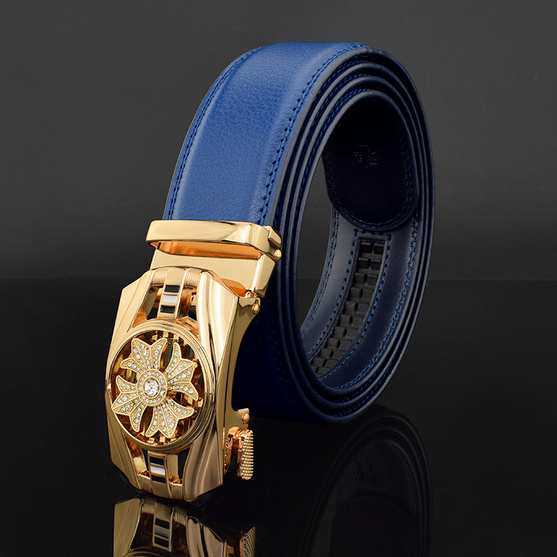 Creative Belt Men's Leather Automatic Buckle