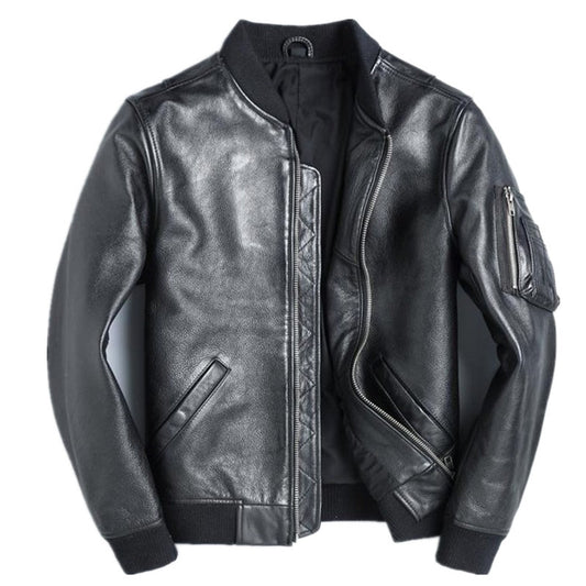 Handmade New Black Leather Leather Men's Baseball Uniform Short