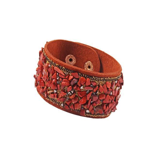 Leather Wrap Bracelet For Women Crystal Couple Jewelry