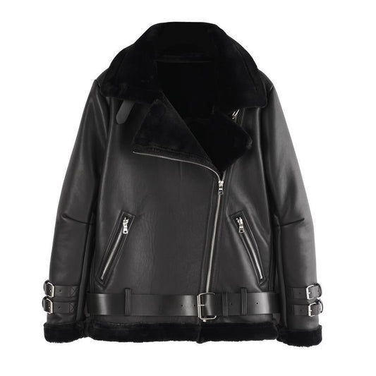 Handmade Winter Leather Motorcycle Jacket