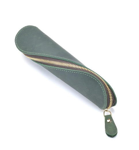 Vintage leather pencil case