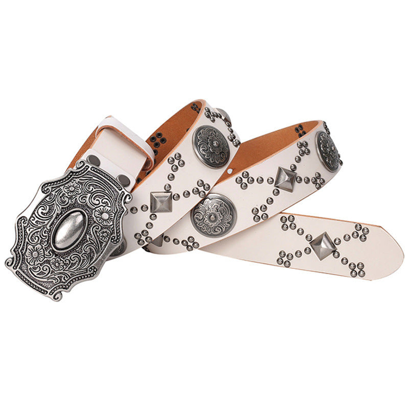 Fashion Personality Rivets Leather Belt