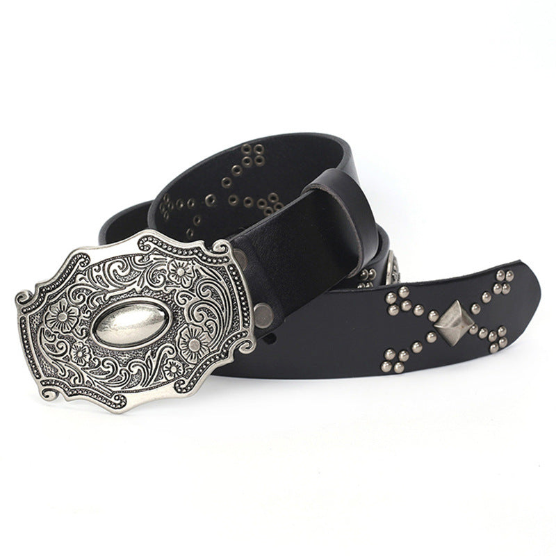 Fashion Personality Rivets Leather Belt