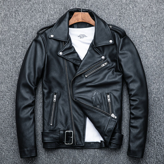 Handmade Pure Cowhide Biker's Leather Jacket