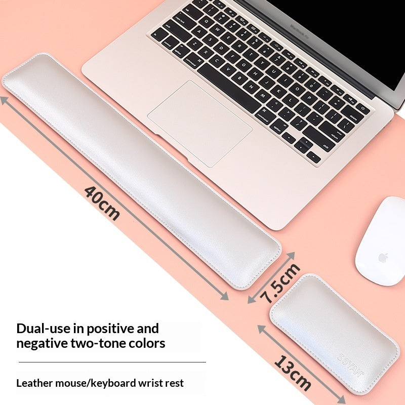 Double-sided Leather Mouse Wrist Rest Pad
