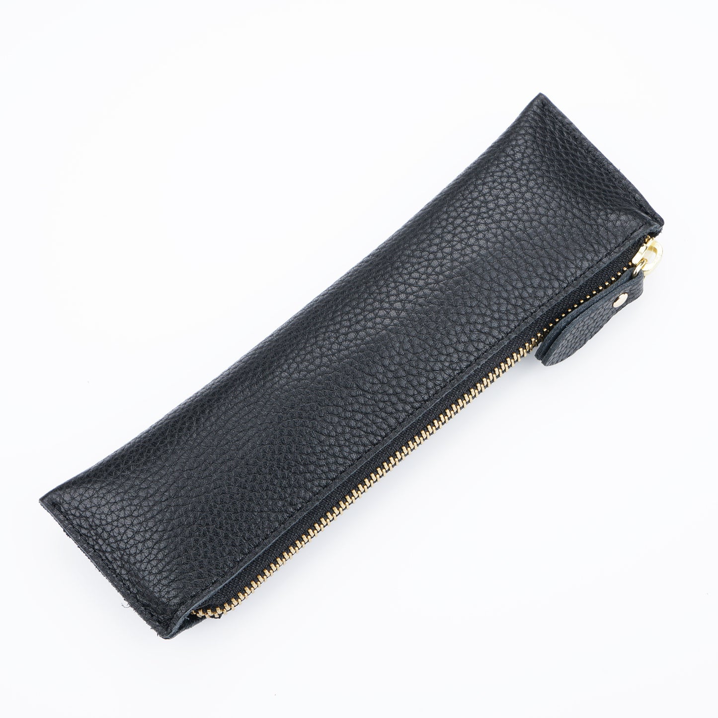 Large capacity leather pencil case