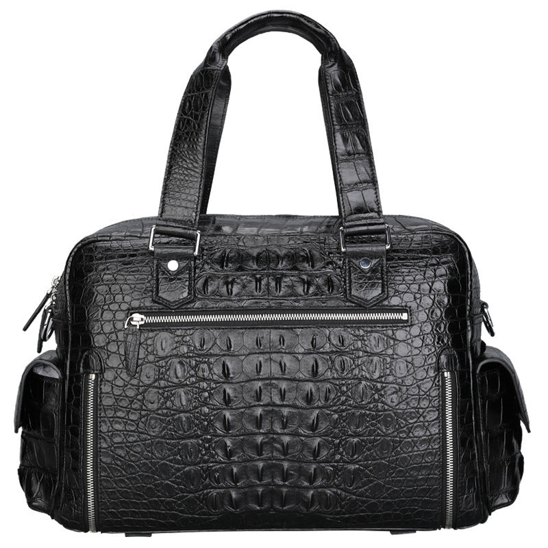 Genuine Leather Crocodile Leather Luggage Bag Outdoor Travel Large Handbag