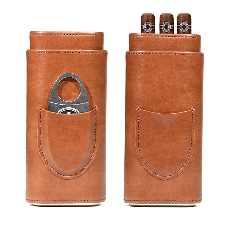 Cigar Case Portable Cigarette Case Leather Case