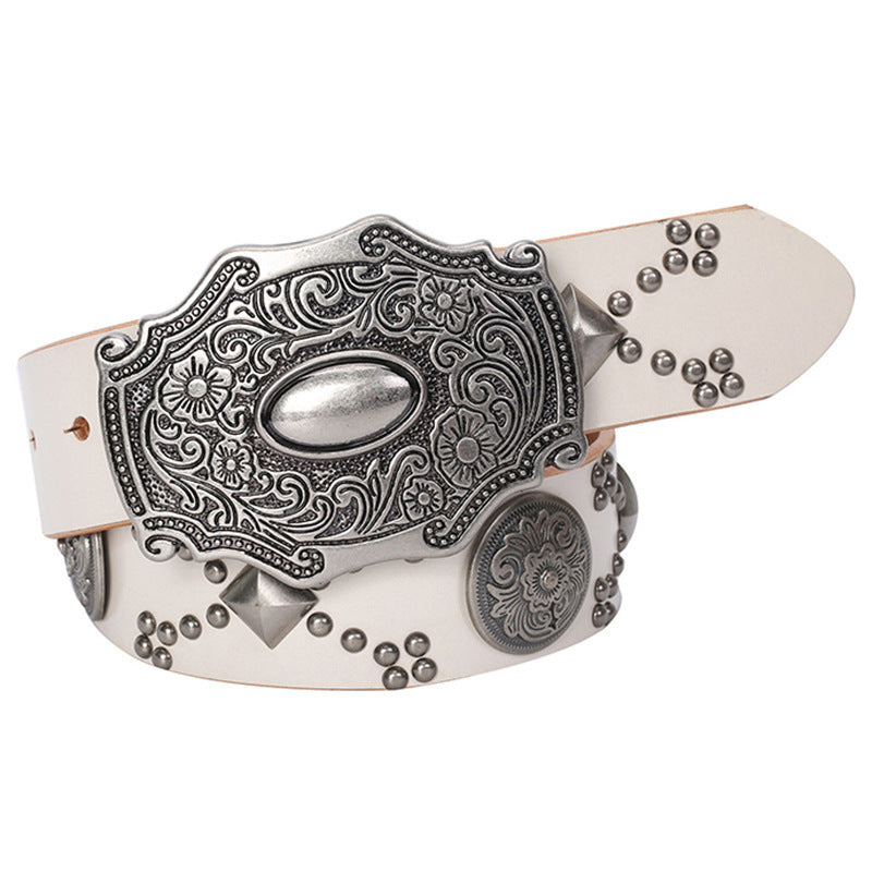 Fashion Personality Rivets Leather Belt