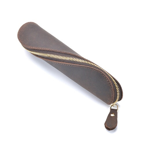 Vintage leather pencil case