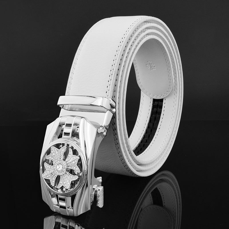 Creative Belt Men's Leather Automatic Buckle