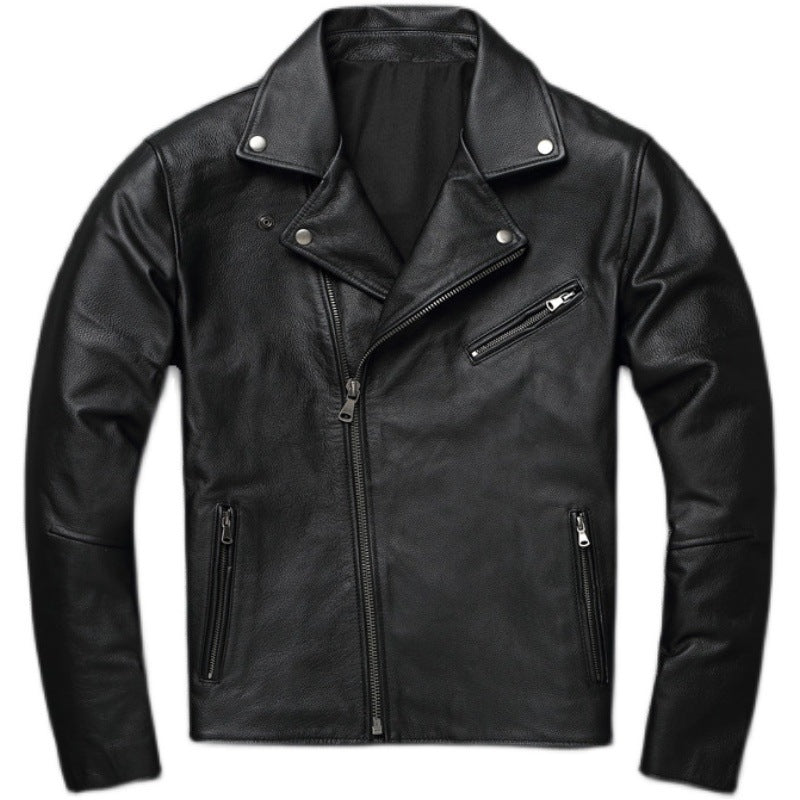 Handmade Youth Motorcycle Leather Men's Distressed Jacket
