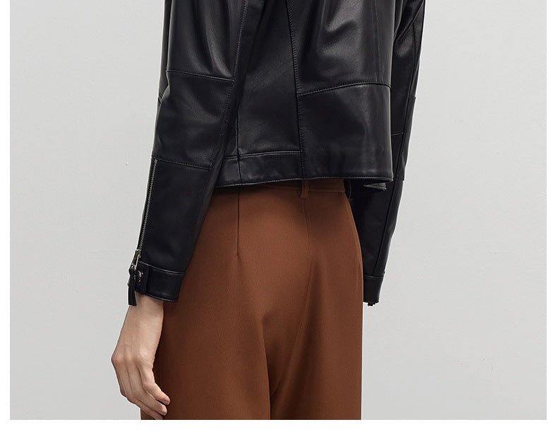 Handmade Real Leather Slim Fit Small Leather Clothes Coat