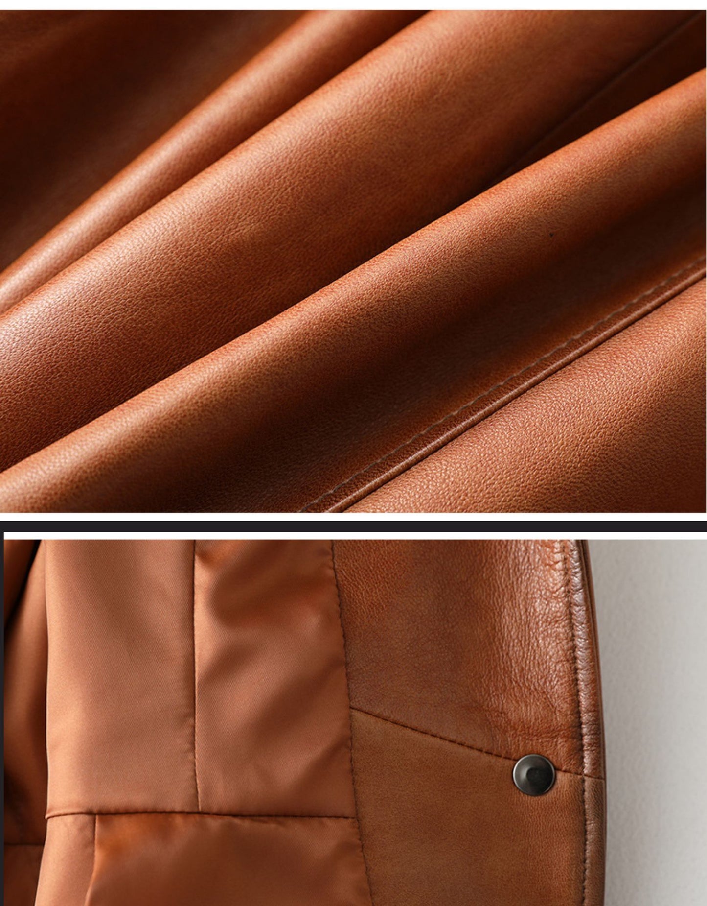 Handmade Stylish Sheepskin Leather coat Leather Belt Looks Thin