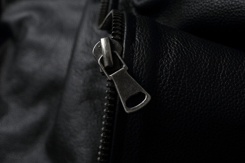 Handmade Youth Motorcycle Leather Men's Distressed Jacket