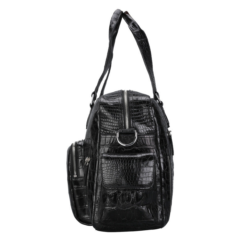 Genuine Leather Crocodile Leather Luggage Bag Outdoor Travel Large Handbag