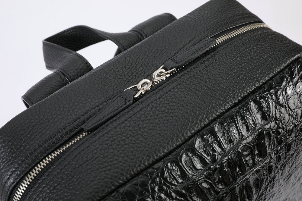 Crocodile Bone Leather Fabric Leisure Men's Real-leather Bag