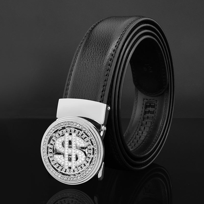 Creative Belt Men's Leather Automatic Buckle