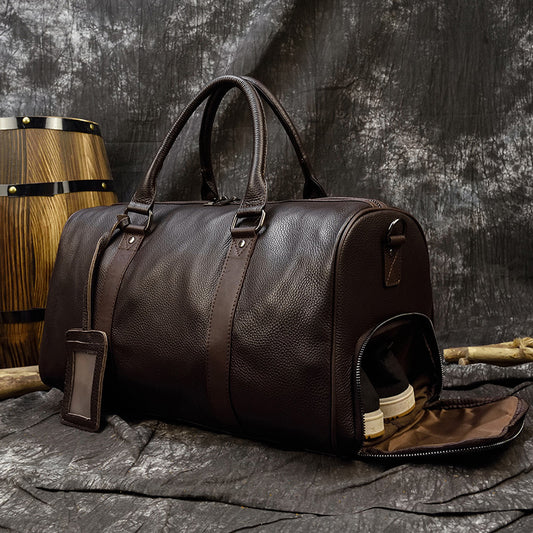 Large Capacity Leather Business Travel Bag
