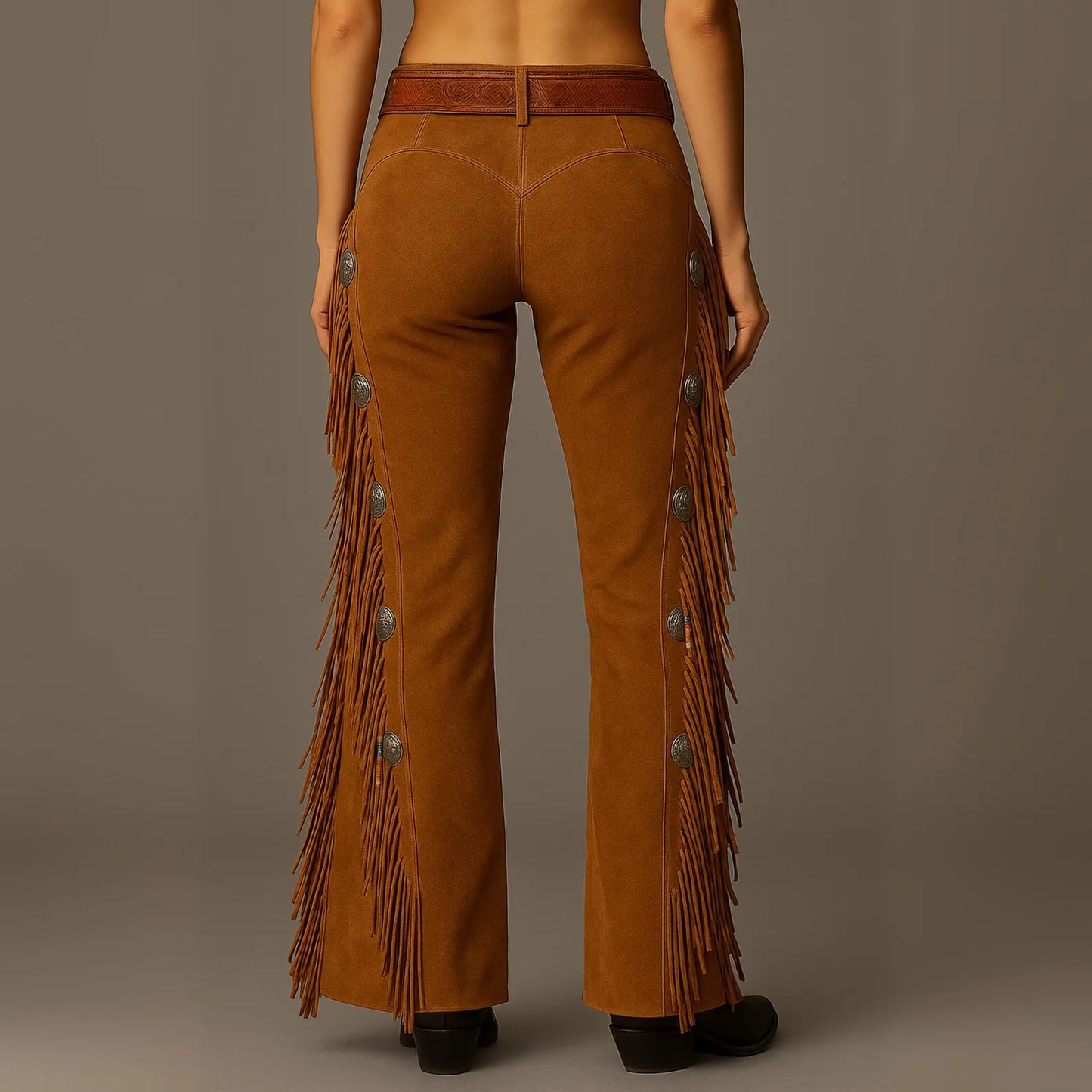 Vintage Western Fringe Leather Chaps | Cowgirl Rodeo Pants | Boho Festival Suede Chaps | Country Line Dance Outfit | Cowboy Costume